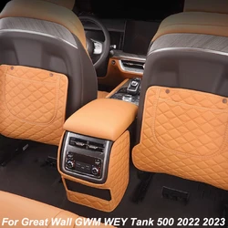 For Great Wall GWM WEY Tank 500 2022 2023 Rear Seat Anti-Kick Pad Cover Car Styling Anti-dirty Mat Interior Accessories