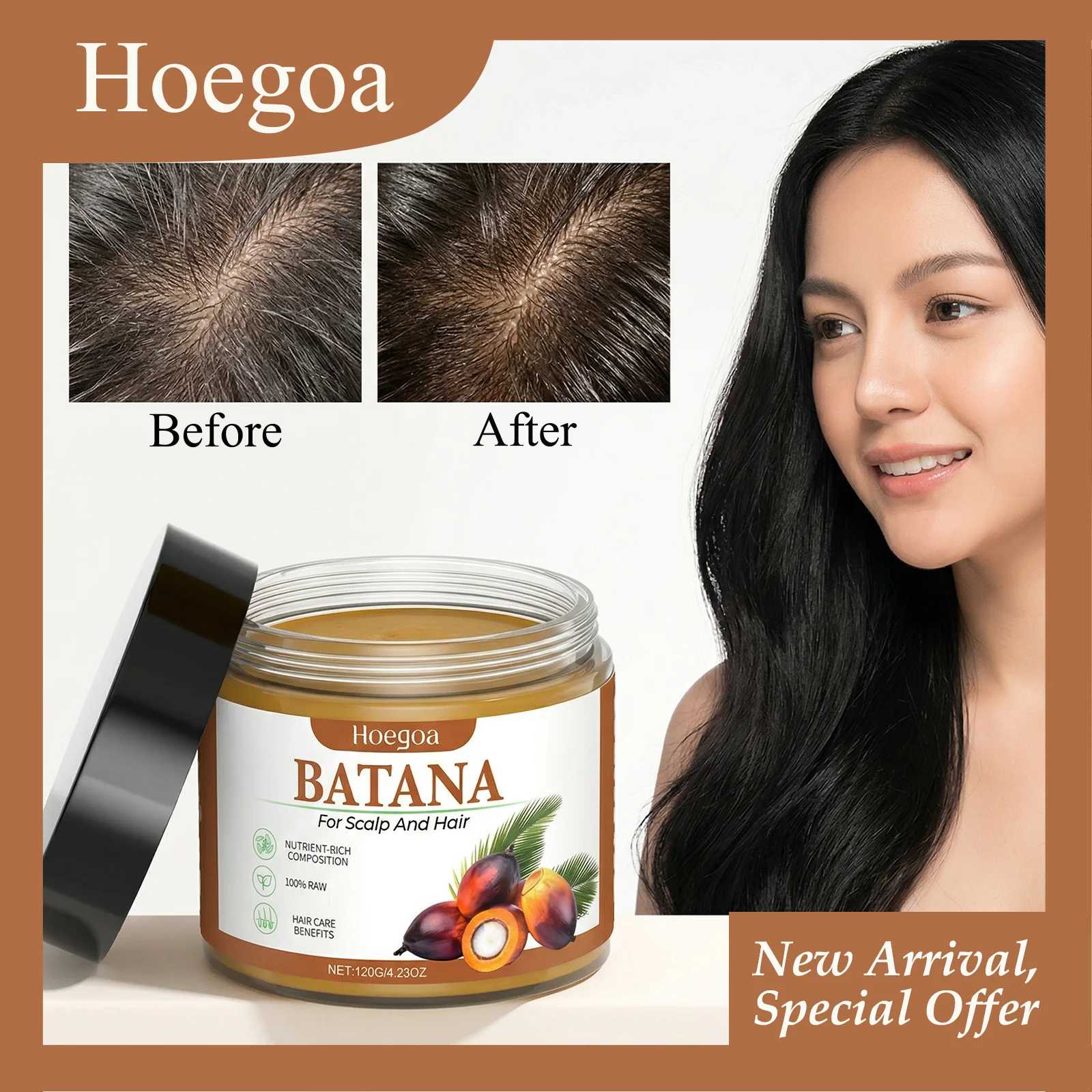 HOEGOA 120G Batana For Scalp And Hair Rich In Nutrients Deeply Moisturizes Scalp Provides Hydration Light Texture Batana Oil