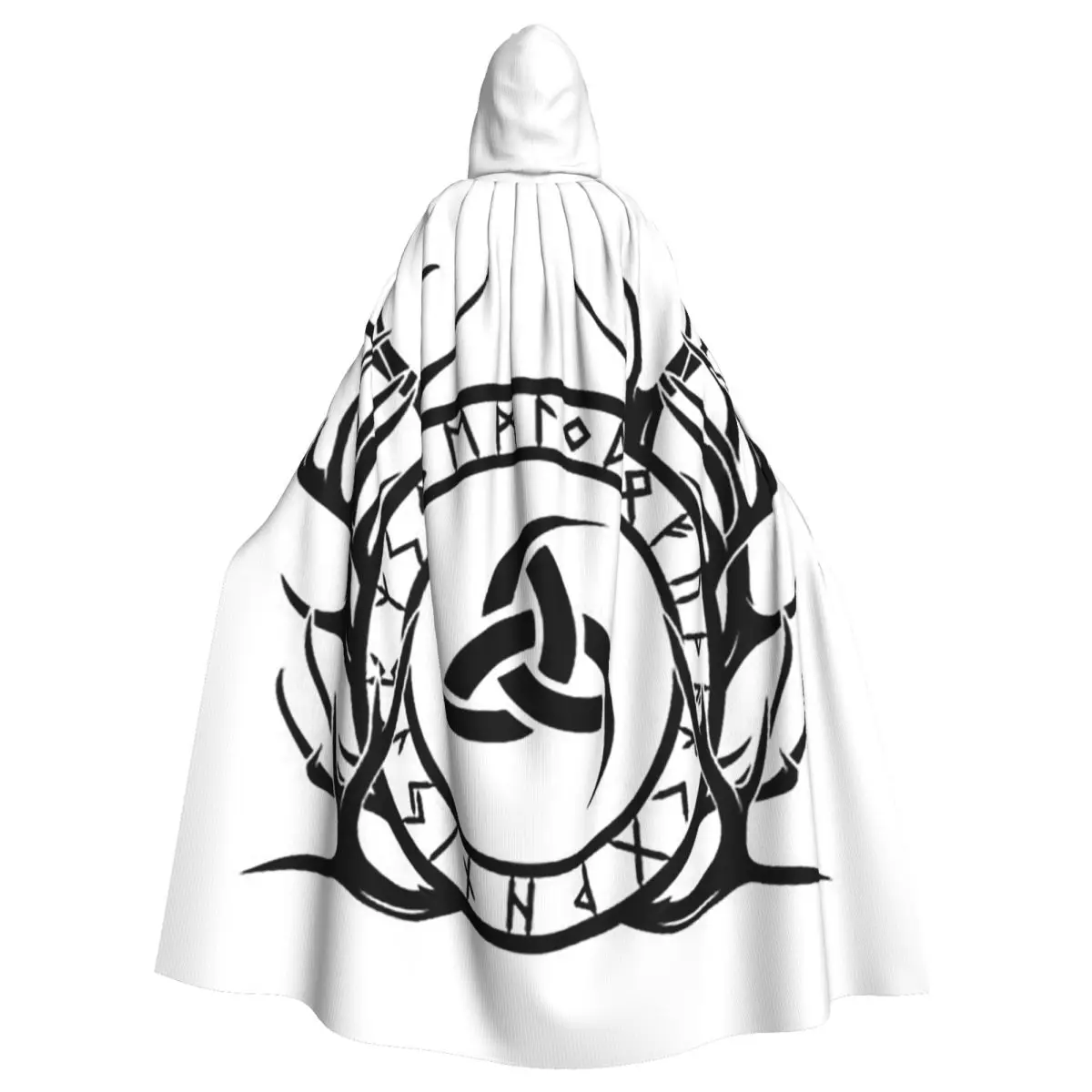 Тройной рог Одина Эктирнир, длинный плащ с капюшоном, средневековый костюм ведьмы, накидка для косплея, накидка на Хэллоуин, вампир, для взрослых, унисекс