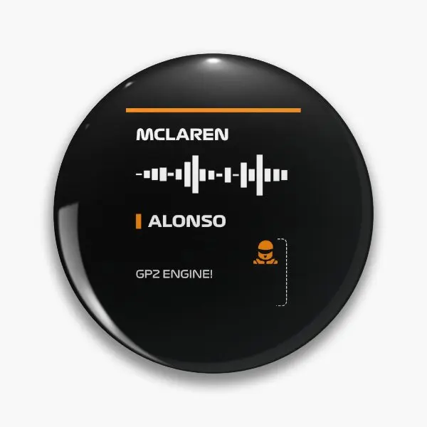 Alonso Gp2 Engine Radio Message Dark Fr  Soft Button Pin Creative Badge Women Jewelry Fashion Cartoon Gift Collar Lover