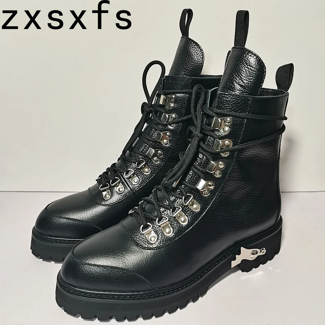 

Hot Sale High Top Motorcycle Boots Women Fashion Wool Warm Platform Shoes 2022 Lace Up Ladies Comfort Dress Ankle Boots