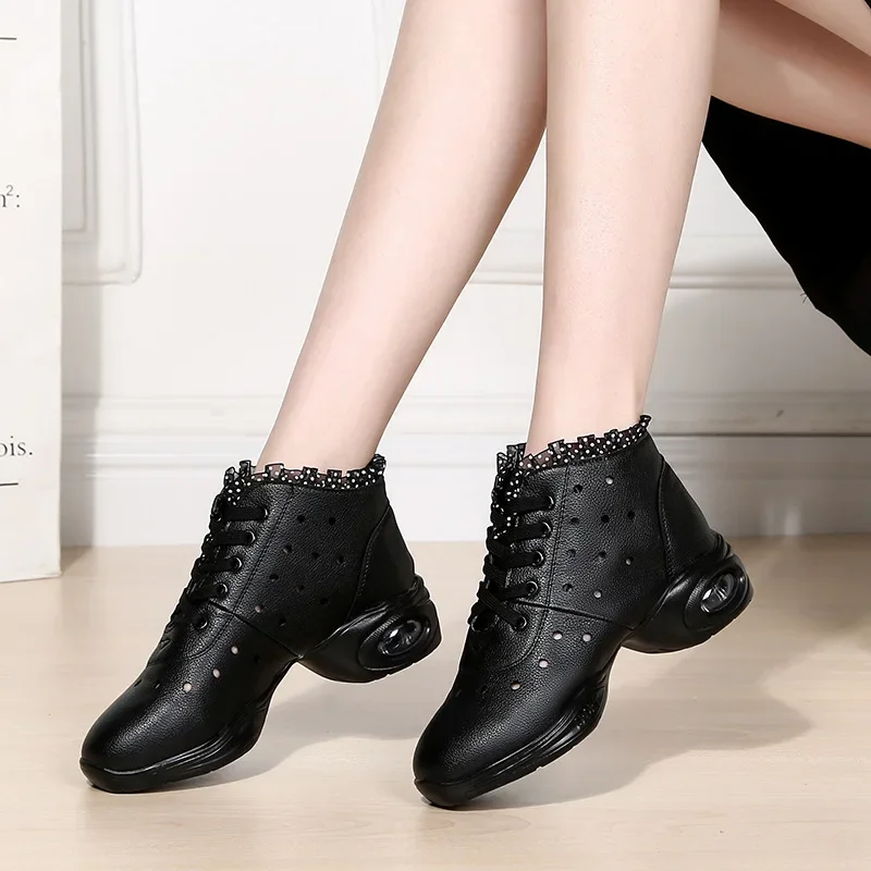 XIHAHA été femme semelle souple sandales maille bottes filles talons hauts marée sauvage rue tir respirant femmes Net chaussures de danse