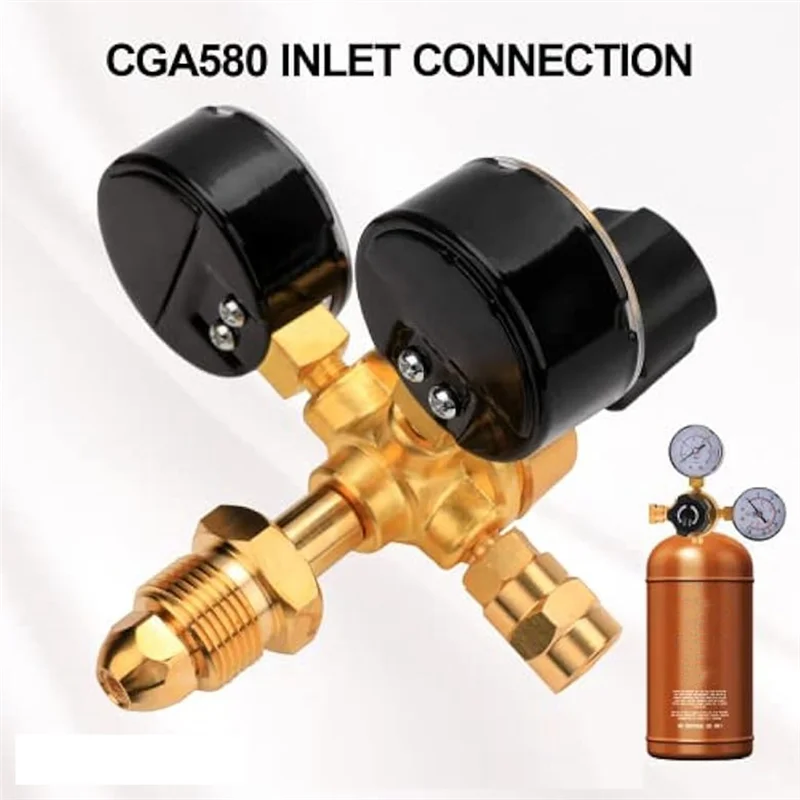 منظم غاز اللحام ABJO-Argon CO2 مع خرطوم 6.6 قدم، اتصال مدخل CGA580، ضغط الإدخال 0-4500PSI/0-10BAR