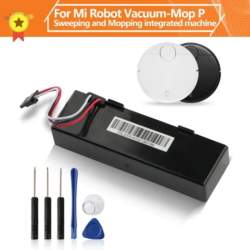 Sweeper Battery INR18650 MA1-4S1P-SC For Xiaomi Mijia Mi Robot Vacuum-Mop P Sweeping Mopping Robot STYTJ02YM 3200mAh With Tool