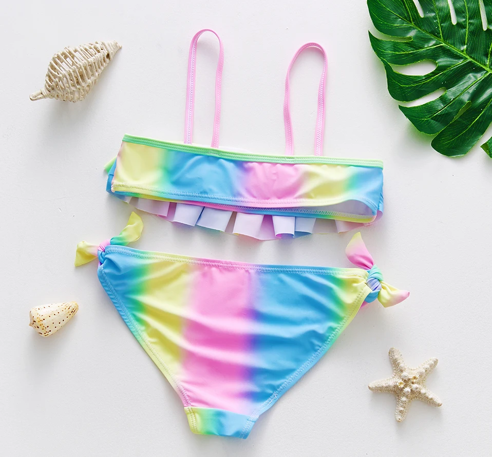 1~14Y Girls Swimsuit Girls swimwear Two pieces Kids Bikini set Biquini Infantil Swimming suit for children-ST108mix