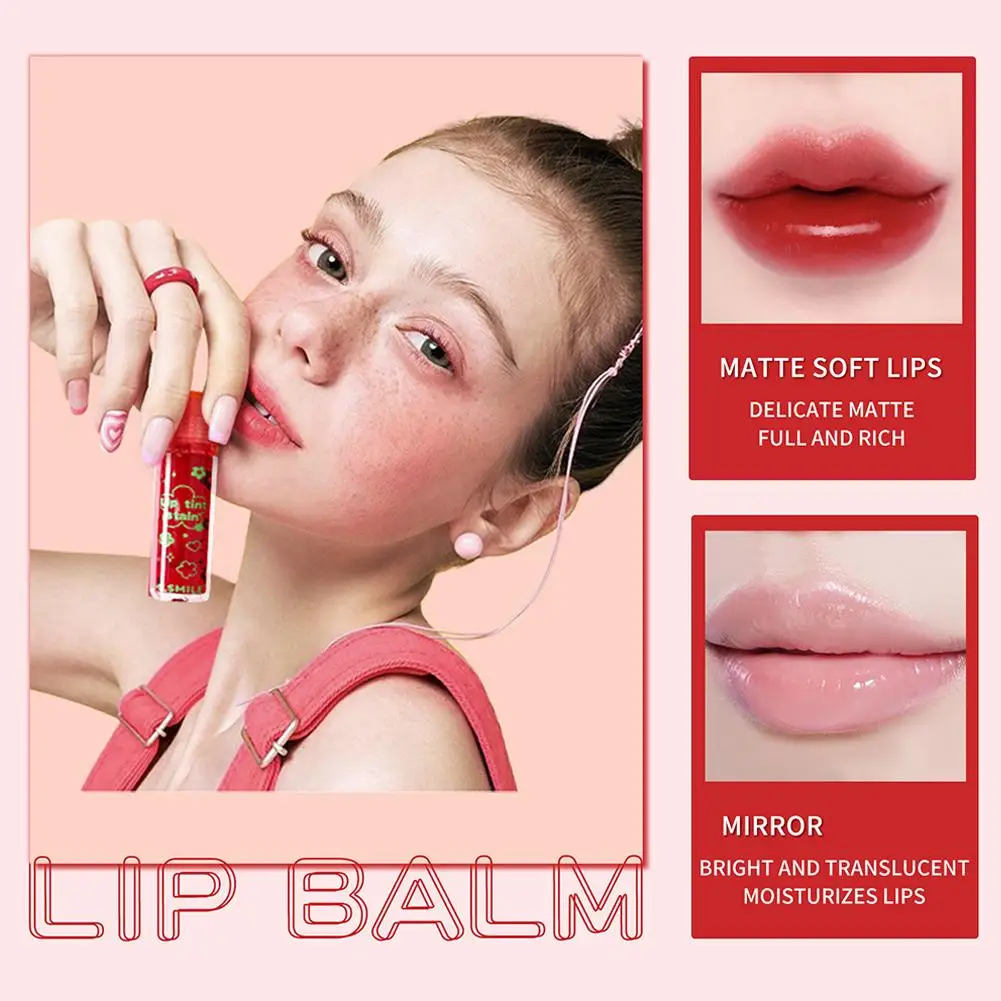 1PC 8 Colors Lip Tint Stain Liquid Lipstick,Lip and Color Cheek Non-Stick Pigment, Long-Lasting,Vivid Tint, Cup,Lightweight K5N9