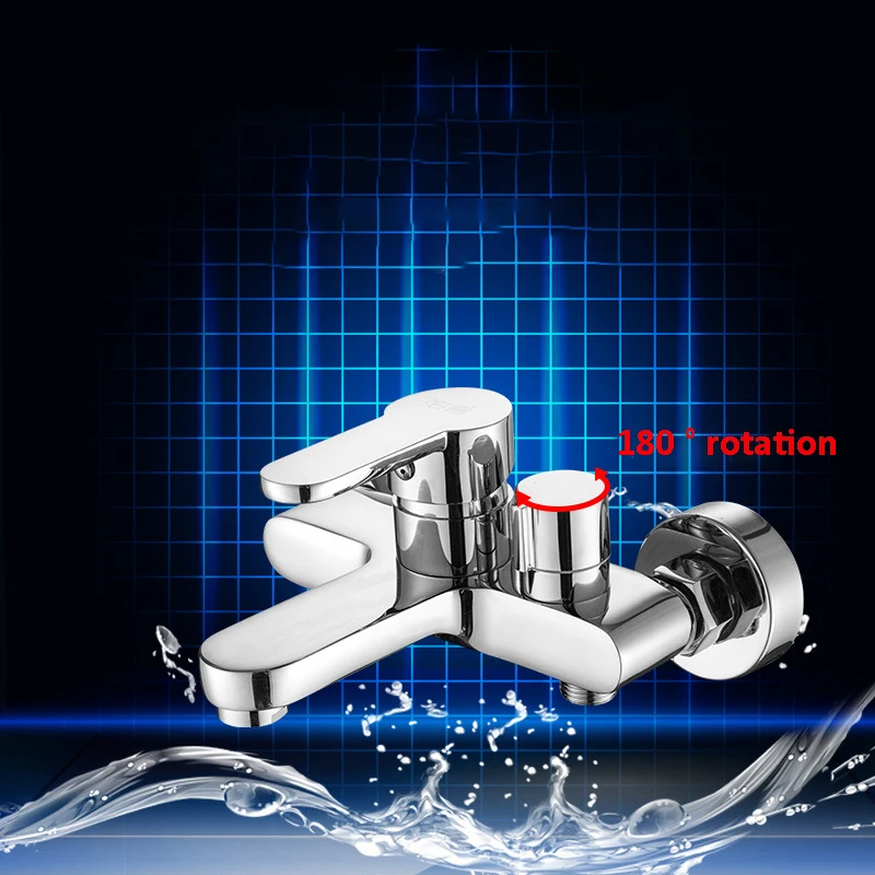 

Bathroom Bathtub Faucet Shower 2 Function Outlet Wall Mounted Waterfall Hot Cold Water Mixer Bath Shower Faucet