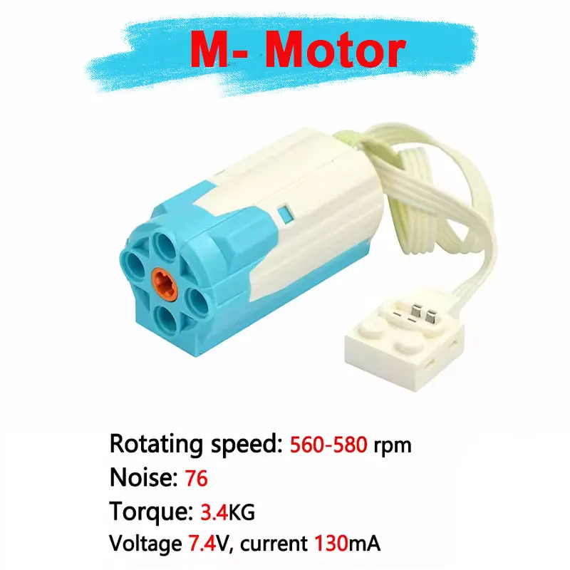 

8883 MOC Power Function M Мотор с высоким крутящим моментом, многоскоростной, совместимый с ведущими системами строительных блоков