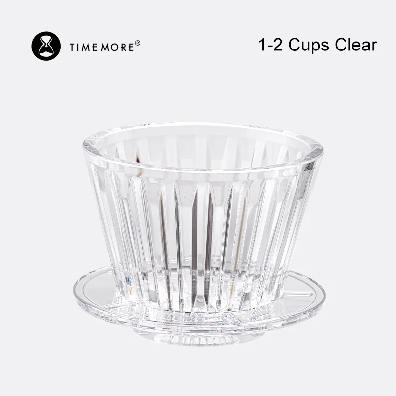 TIMEMORE B75 Mand Koffie Dropper Crystal Eye Giet Over Koffiefilter PCTG 1-2Cups Koffieapparaat Platte Bodem Verhoog de Uniformiteit