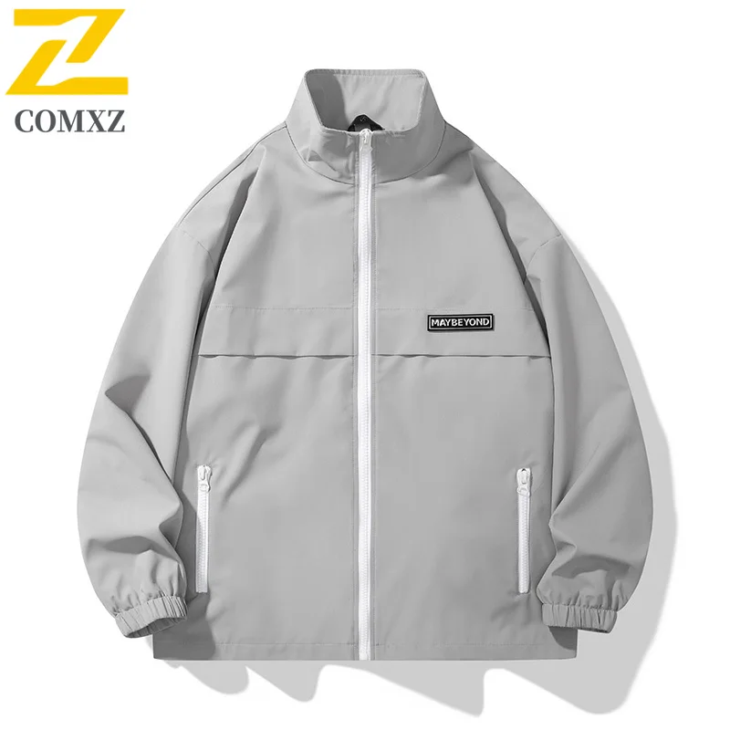 Autumn 2025 New Men's Jacket Normcore Sports Waterproof Zipper Pocket Work Coat Street Clothing Trendy Windproof Windbreaker