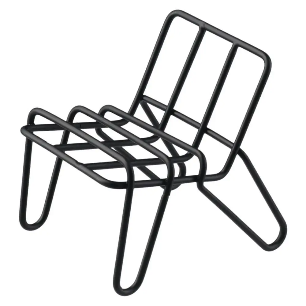 

New Metal Phone Holder Funny Mini Cell Phone Stand Holder Chair Shape Telephone Stands for Desktop Organizers