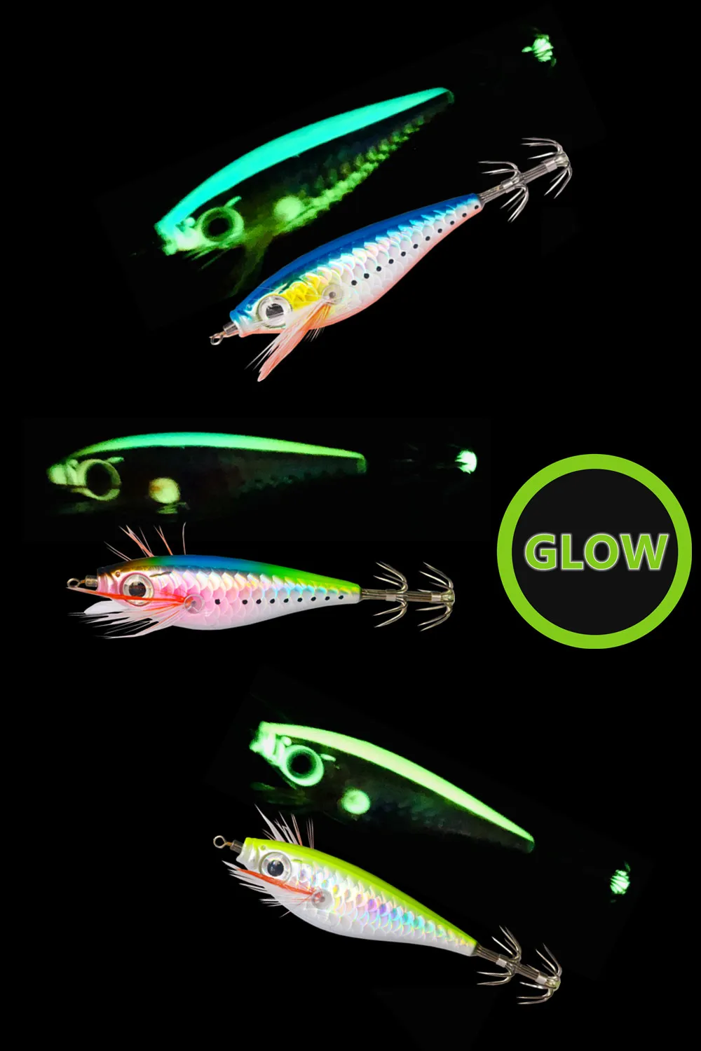 55mm 5,3g UV Horizontal Tintenfisch Jig Leuchtende Meer Angeln Zubehör Künstliche Köder Octopus Köder – Detail 4