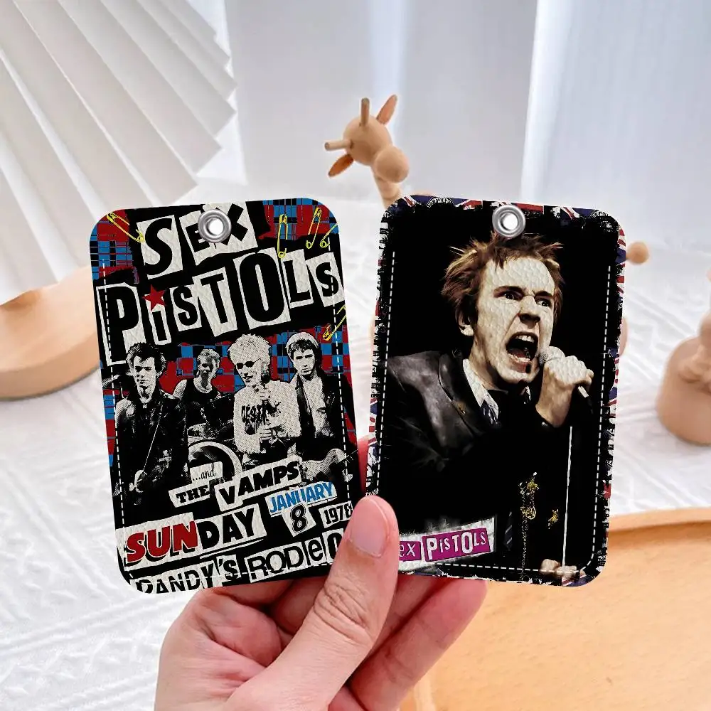 S-Sex P-Pistols Rock Band Cute Cartoon Inteated Elevator Card Acc Control Card Keychain Protective Cover Gift Keychain