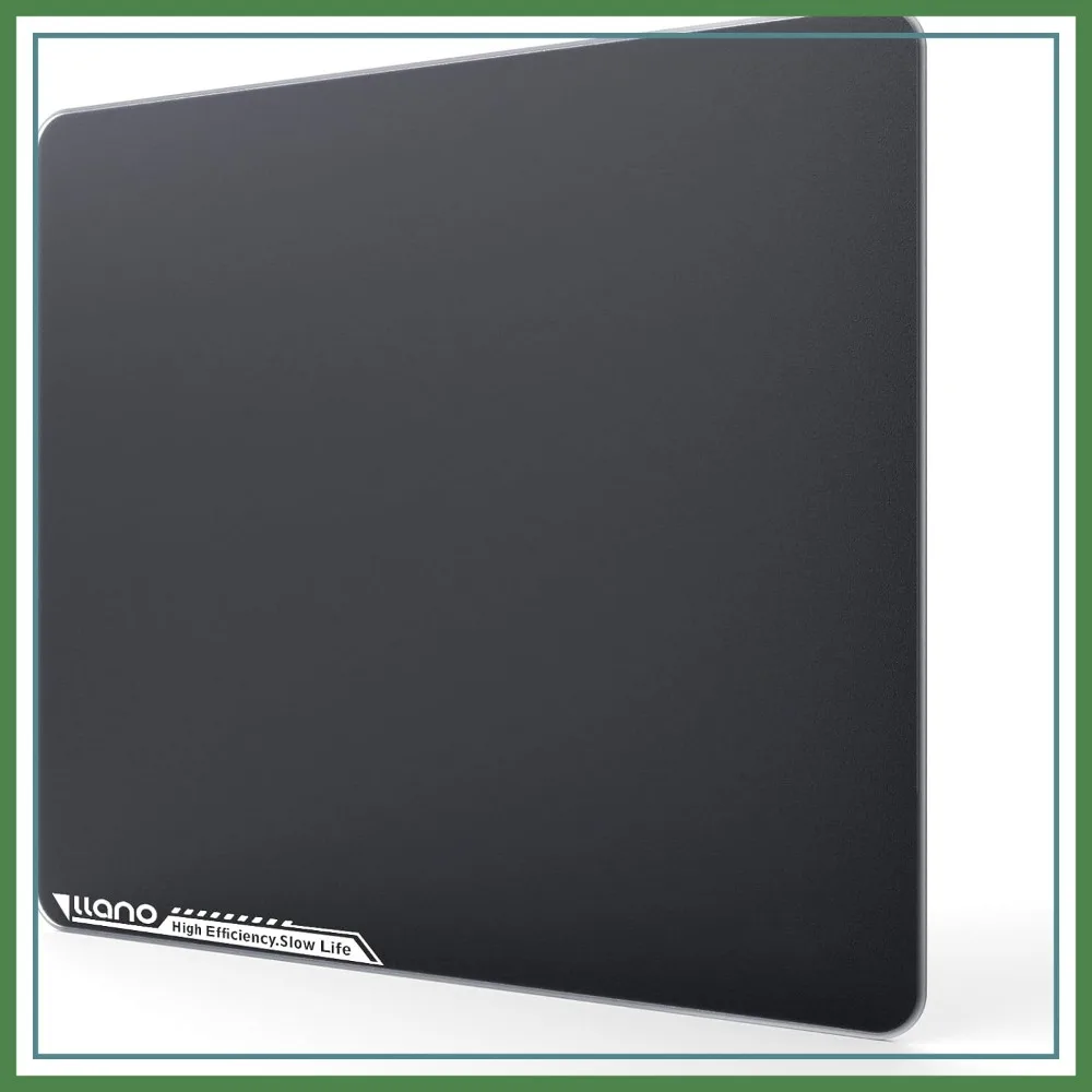 Gaming Glass Mousepad 13.8x11.8 inch, Tempered Glass Mouse Mat with Micro-Etched Surface, Non-Slip Base, Large 350x300mm
