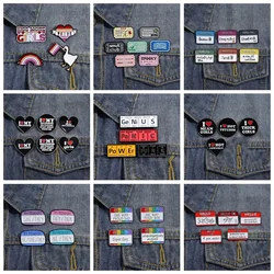 4-6 pz/set spille smaltate spille LGBT Rainbow Cartoon I Love Black Heart risvolto distintivo creativo carino accessori Pin all'ingrosso