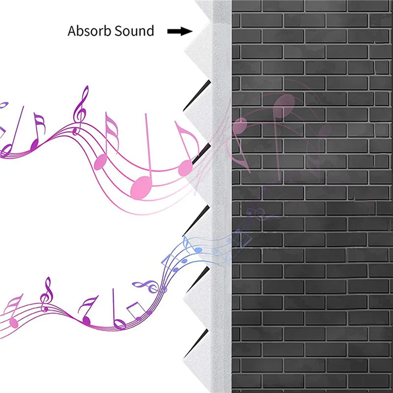 

60 Pcs Acoustic Foam Board,Sound Insulation Sound Wedges Sound Insulation Pad,For Studio Ceiling Game Room,2.5X30x30cm-AT20