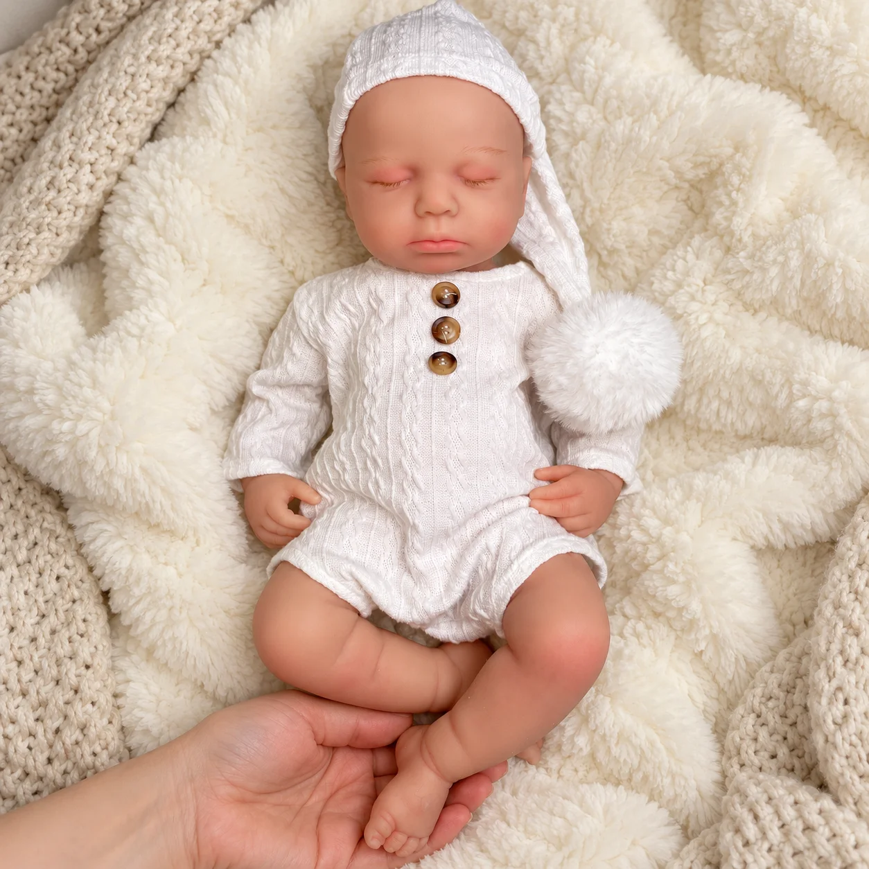 20 Inch Reborn Baby Boy Doll Full Body Silicone Soft Realistic Hand-Painted Skin for Adult Collectors Birthday Gift Home Display