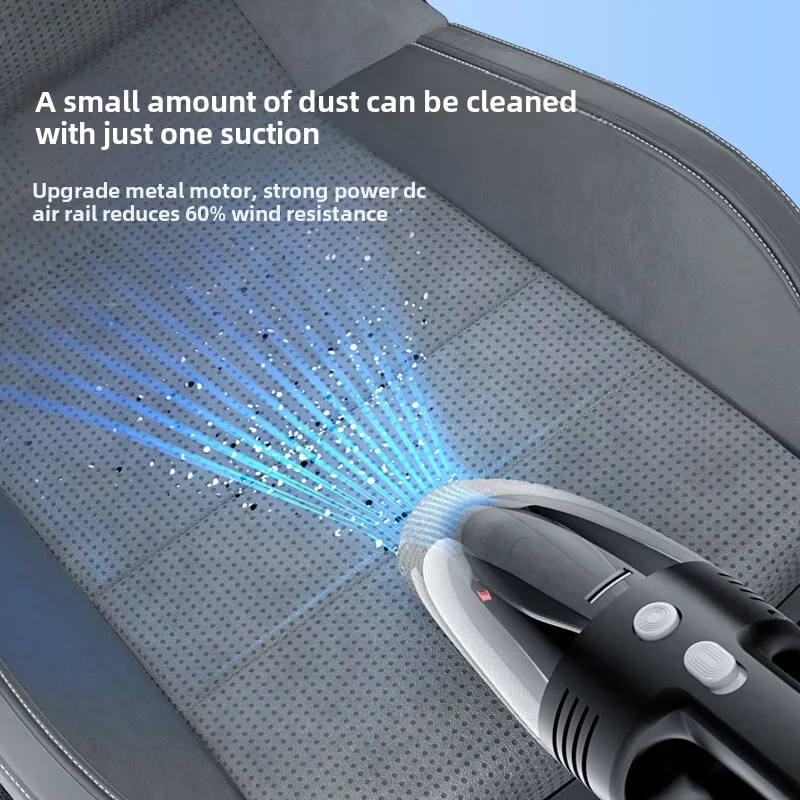Car Vacuum Cleaner, High Suction Power, Handheld Home Wireless Desktop, Portable, Small and Powerful Bed Dust Removal
