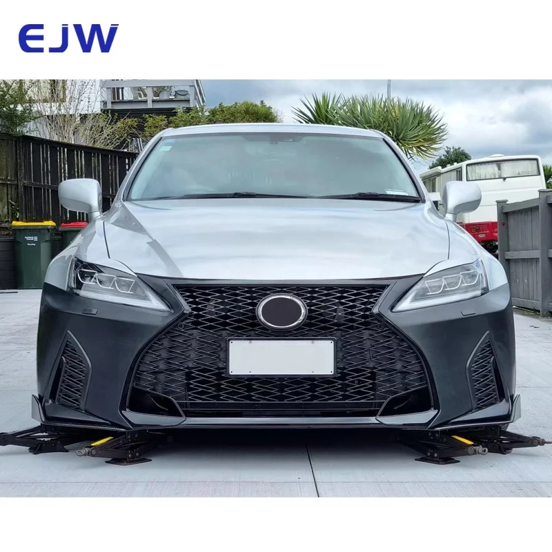 

NEW Opgrade 2021 ISF Design PP Material Car Front Bodykit With Grill Front Bumper for Lexus IS250 300 350