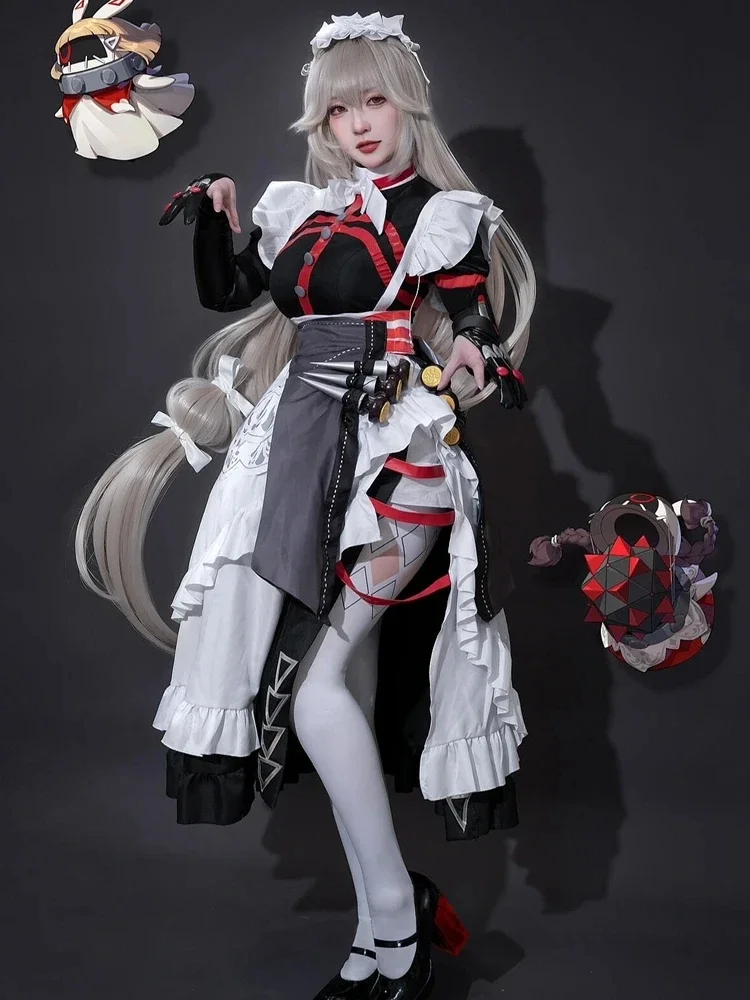 Zenless Zone Zero Alexandrina Sebastiane Rina Maid Cosplay Costume Full Set Props ZZZ Rina Cosplay Dress Uniform Outfis Wig