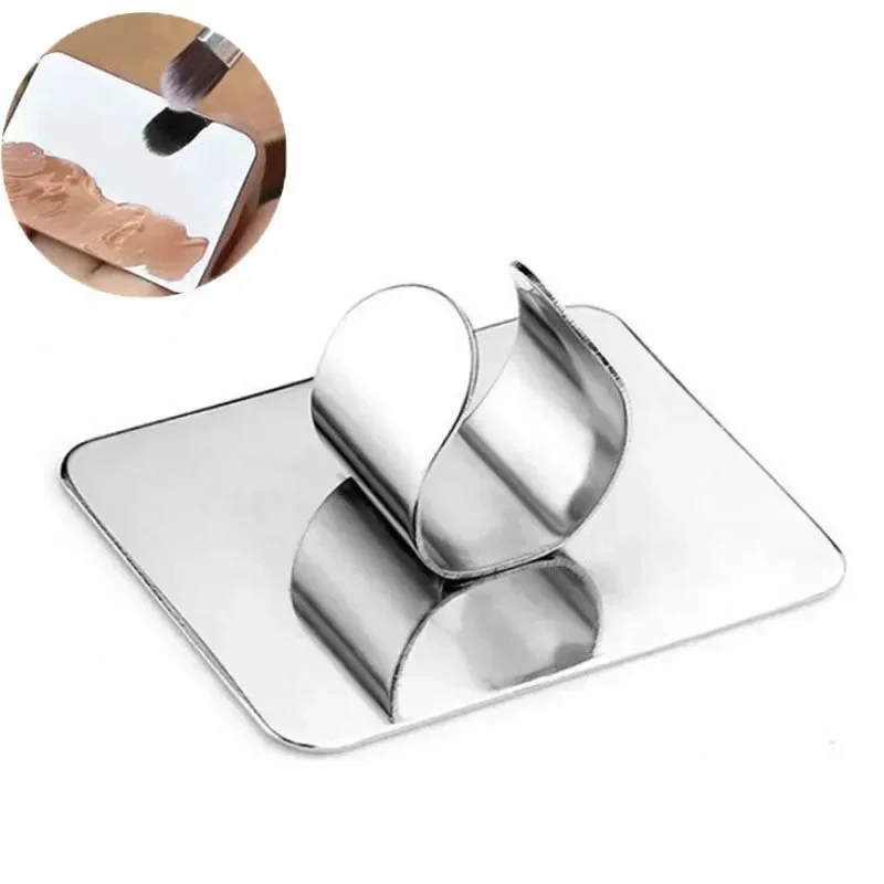 Vloeibaar foundationpalet Make-uppalet Make-upartiest Make-up Roestvrij stalen ring Make-up Blend Foundation Spatel