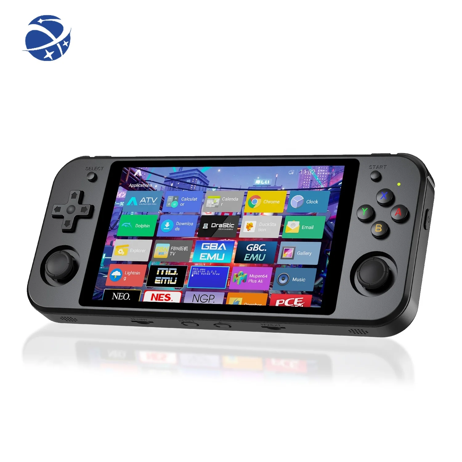 yyhc RG552 Game Console 5.36 inch Retro Video Game Console with 128GB Dual System TV Handheld Game Player