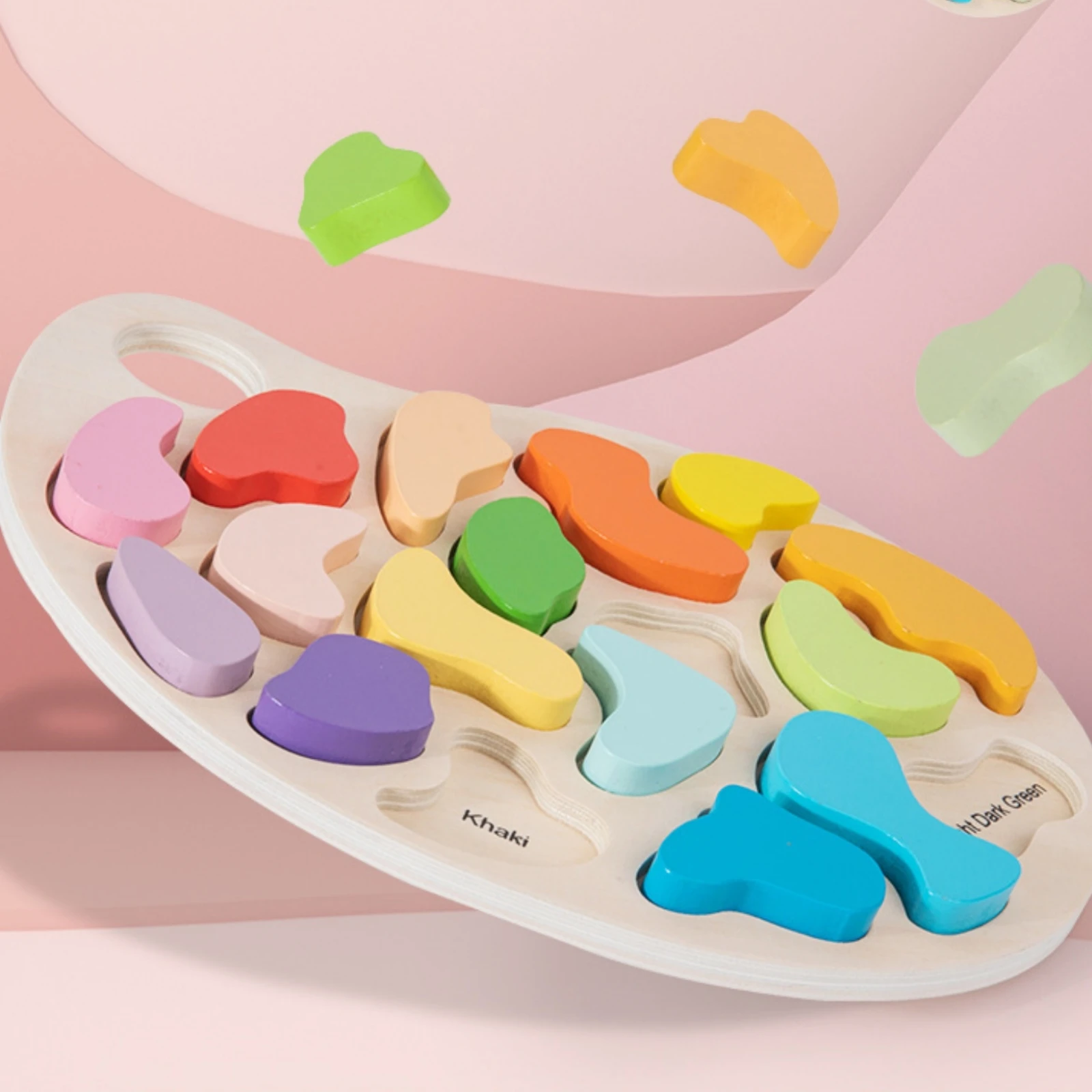 puzzle-board-with-color-labels-developmental-shape-matching-puzzle-shape-sorter-early-learning-toy-preschool-for-toddlers