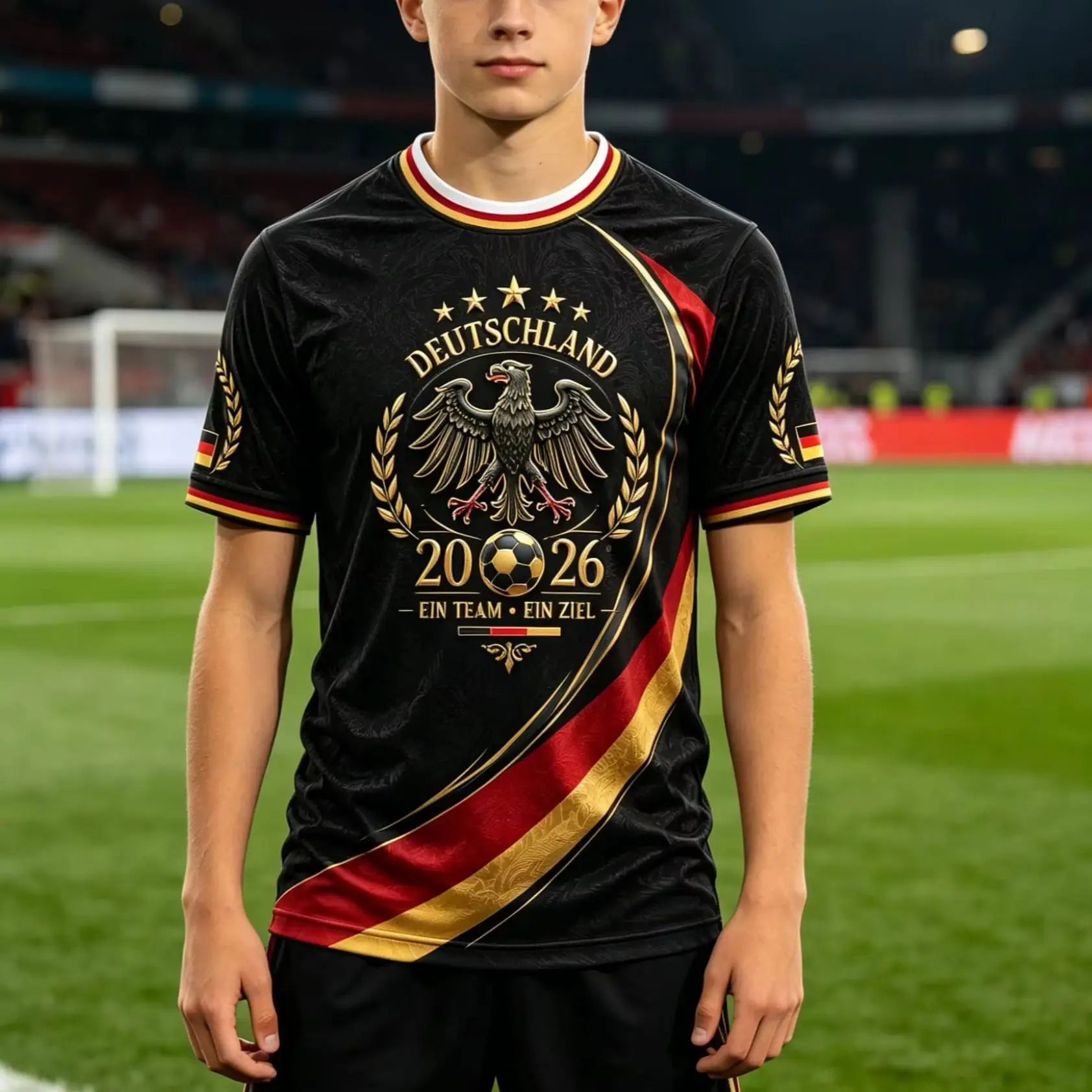 Germany Golden Eagle Football Jersey Men T Shirt Women Tee Boys Top Children Parent Child Quick dry short sleeves kids Tshirt