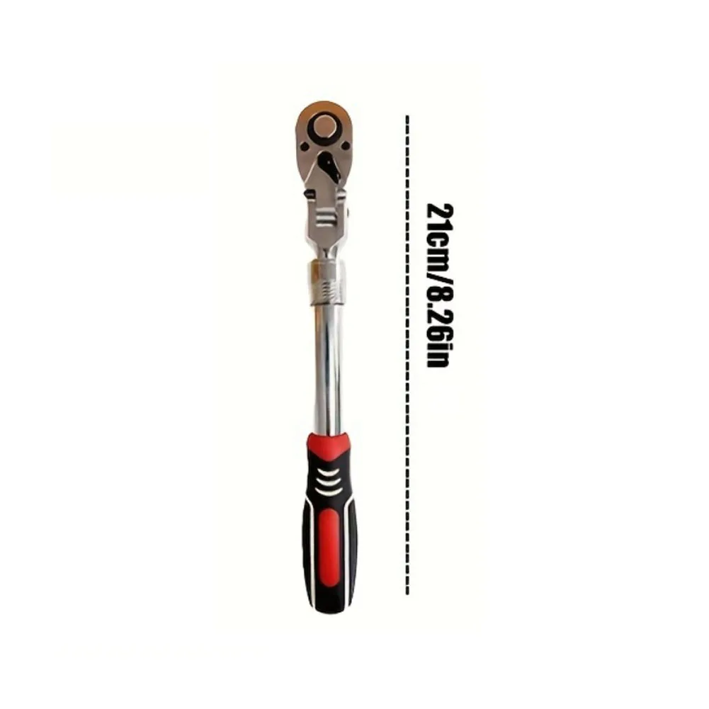 Two-way Socket Telescoping Wrench Garage Maintenance Reversible Head Compact Design Carry-friendly Multi-drive Compatibility