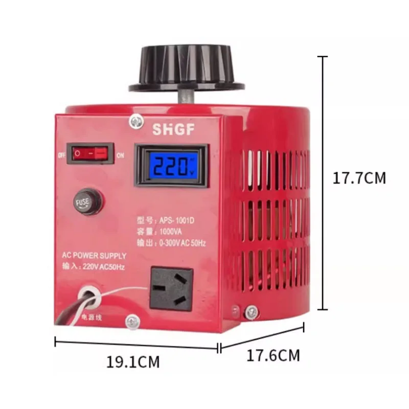 1KVA 2KVA 3KVA 5KVA 220V Variac Variable Transformer แรงดันไฟฟ้า 0-300 แรงดันไฟฟ้า AC Output Regulator