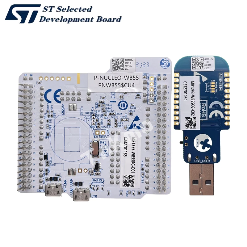 1pcs/lot P-NUCLEO-WB55 development board uses the STM32WB55RGV6 cgu6 MCU USB dongle 802.15.4 Bluetooth 100% new In Stock