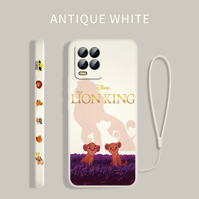 The Lion King Cute For Realme Q3S GT 2 S7 ST S2 C25Y C21Y C11 C17 Narzo 50A 50i 30 20 Liquid Left Rope Phone Case Capa