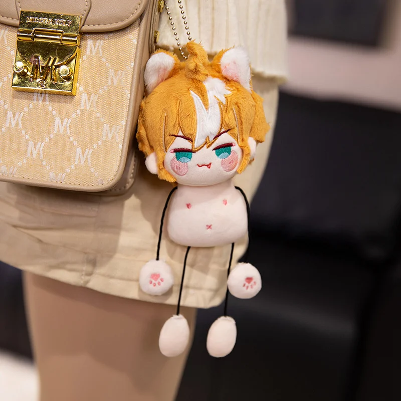

Genshin Ant-Style Plush Keychain Gorou Furina Tartaglia Venti Character Keychains Built-in Air Cushion For Press-to-Squeak Sound