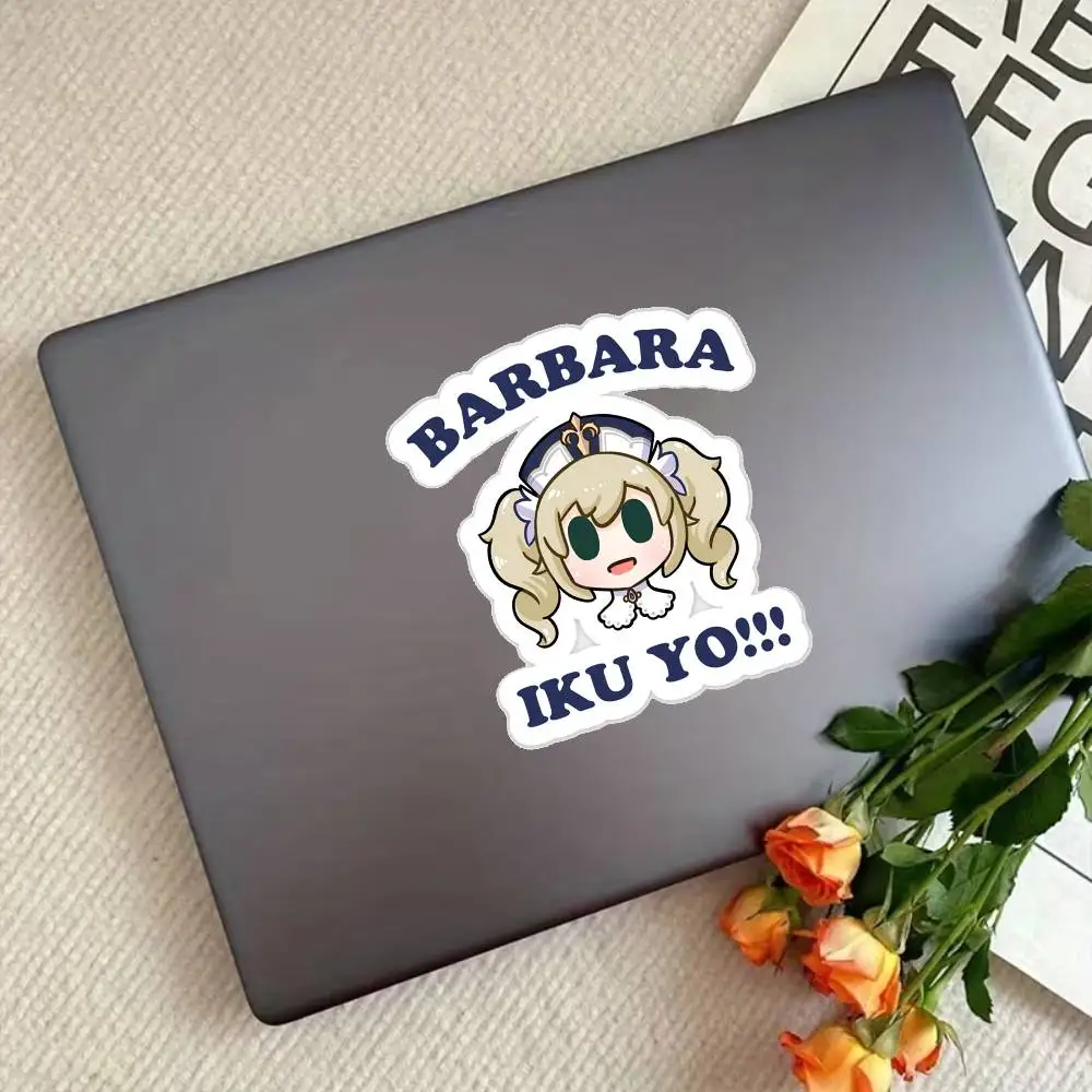Genshin Impact Barbara Iku Yo Waterproof Stickers For Decorating Car Windows Motorcycles And Computers.