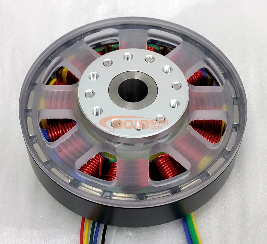 

Flat Disc Of 200 W Brushless Dc Motor Direct Driving Hollow Shaft Torque Motor Inductive Hall