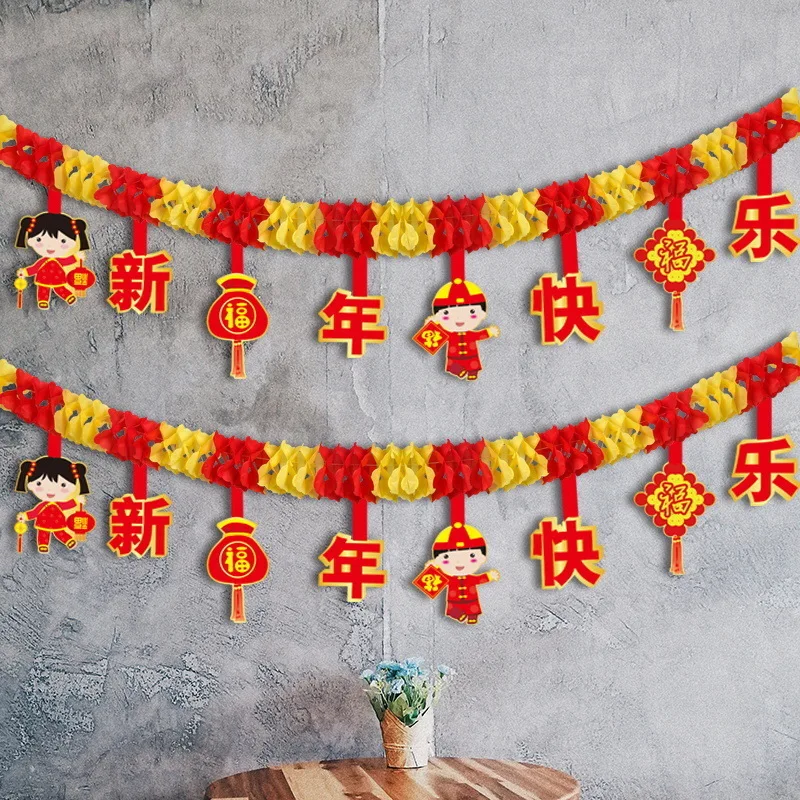 

Chinese New Year Honeycomb Centerpieces Topper Hanging Decoration,2025 Snake Year Ornaments Signs,Spring Festival Party Supplies