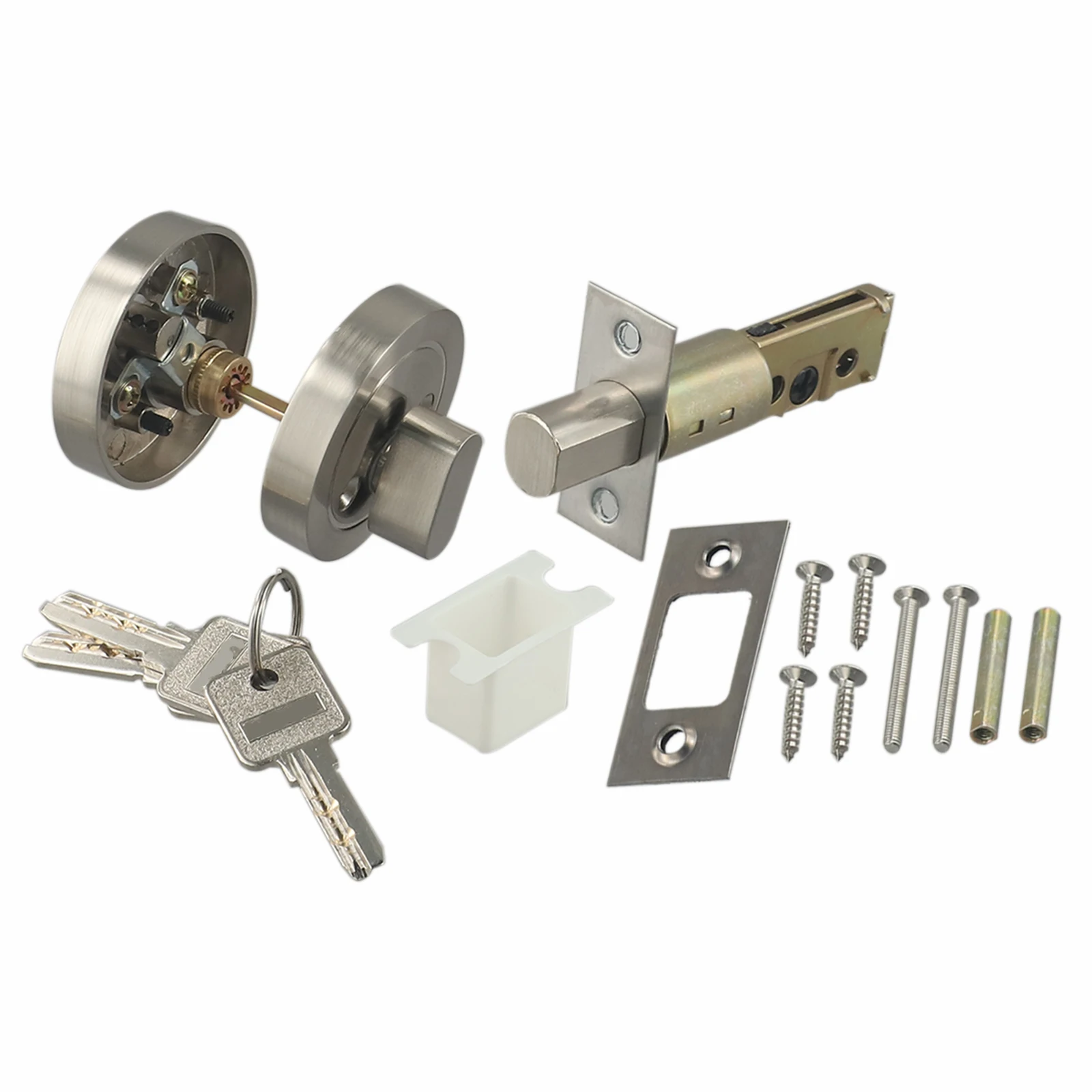

Anti-theft Door Lock Bedroom Door Locks Simple Installation Solid Latch Stainless Steel Lock External Key Lock