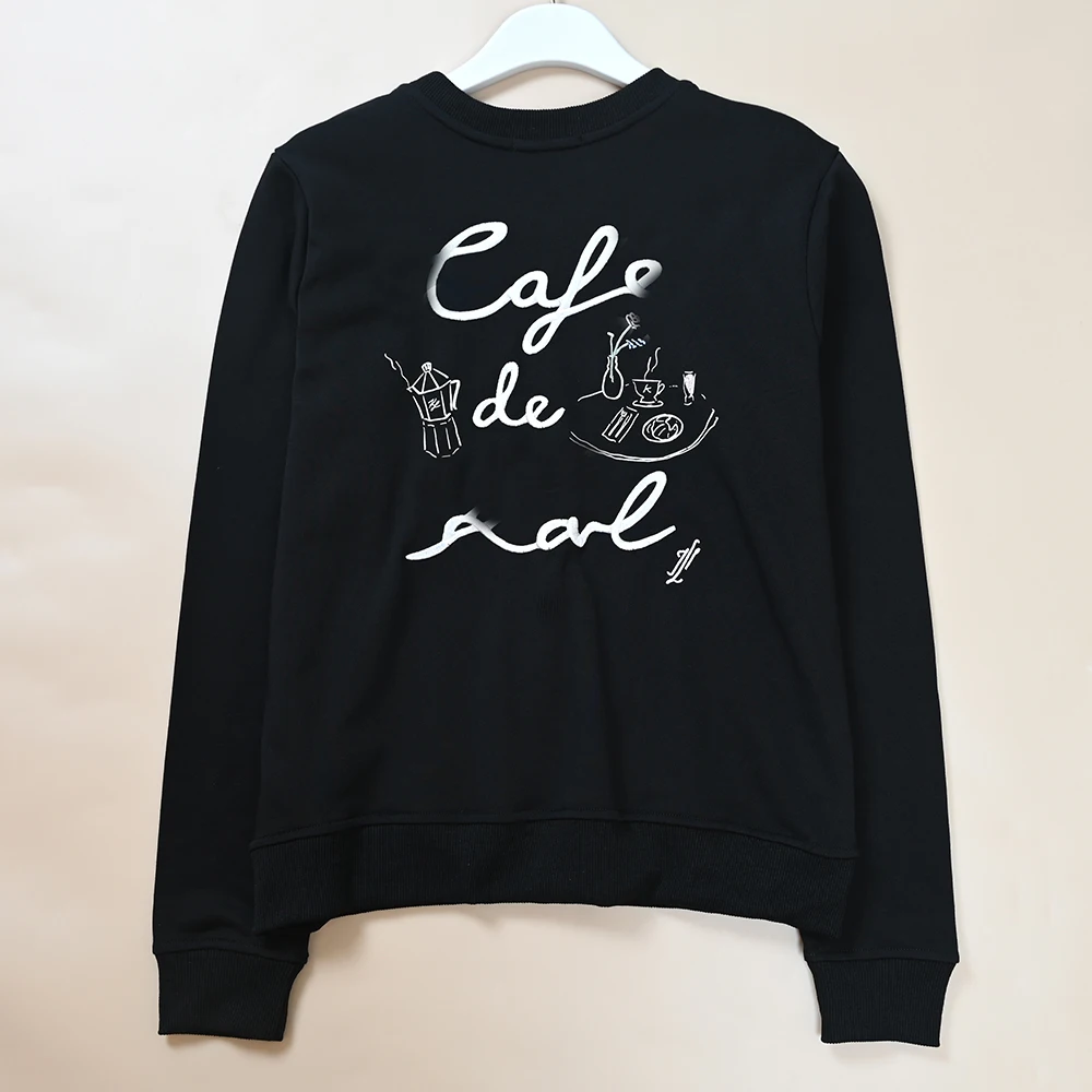 Suda Informal de Aodón con Letras Bordadas, Manga Larga, Cuello Redondo, Estilo Nuevo de Otoño para Mujer, Ropa de Call...