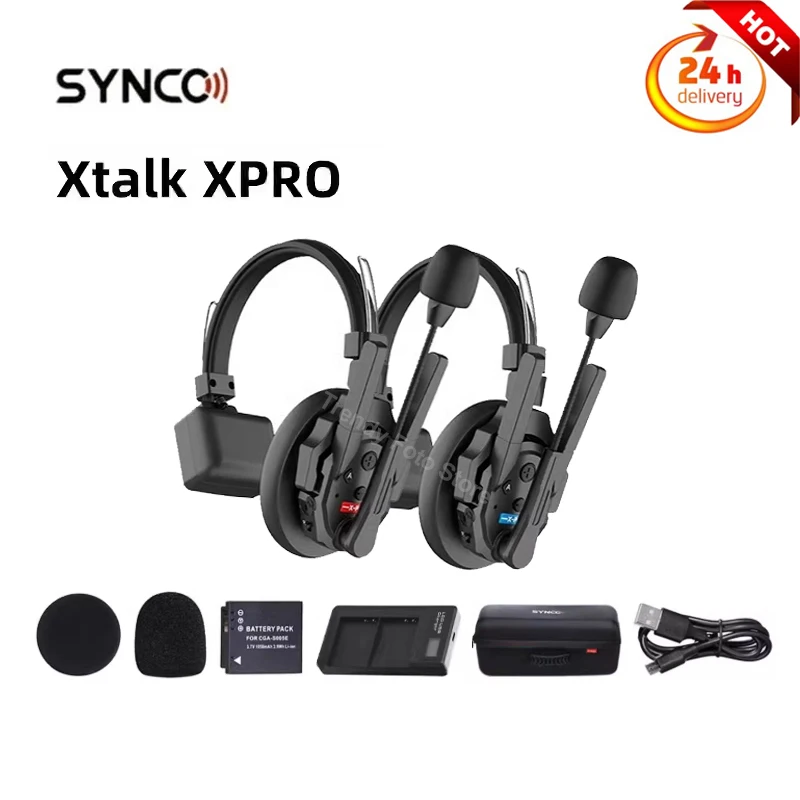 Update SYNCO Xtalk XPro 2.4G Wireless Intercom system Headset Full-Duplex Intercom 500m Transmission Communication Headset