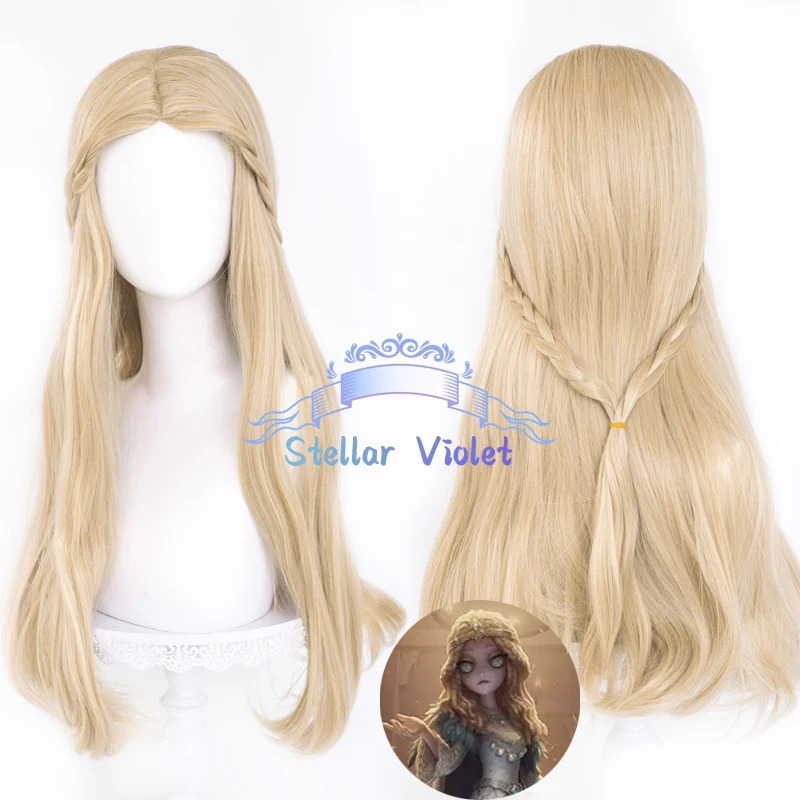 

Psychologist Ada Mesmer Wig Game Identity V Cosplay Synthetic Hair Psychologist Cosplay Wigs 70CM Long Light Gold Free Wig Cap
