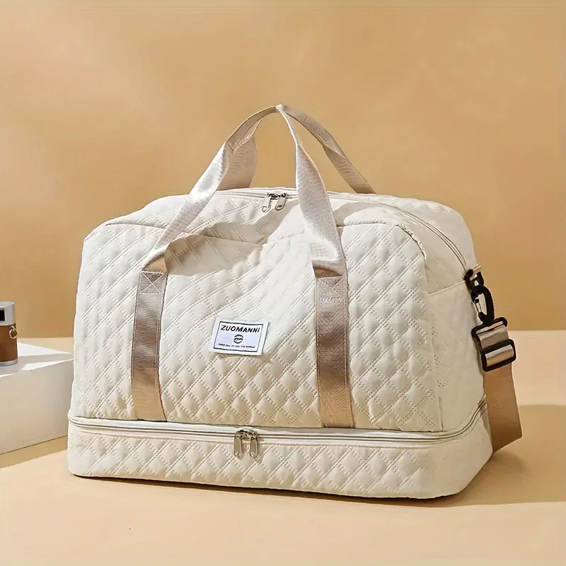 Luksusowa torba marynarska, torba na ramię i crossbody o dużej pojemności z podwójnymi kieszeniami na sucho i na mokro do podróży na siłownię