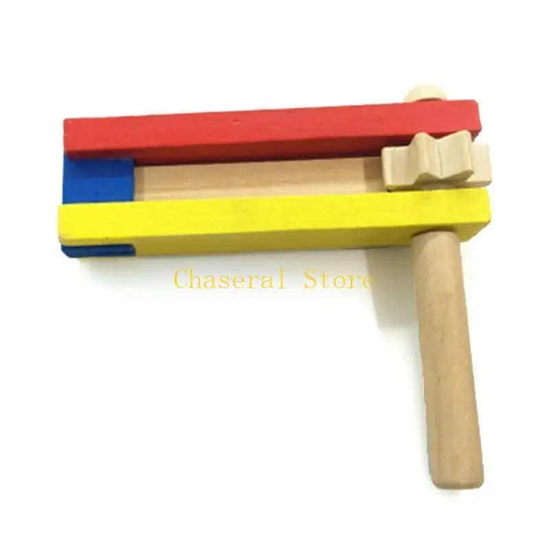 E7ce 2 mảnh đồ chơi Matraca cho trẻ KTV, bữa tiệc sinh nhật, nhạc cụ phòng âm nhạc khuyến khích sự phát triển nghe và chạm