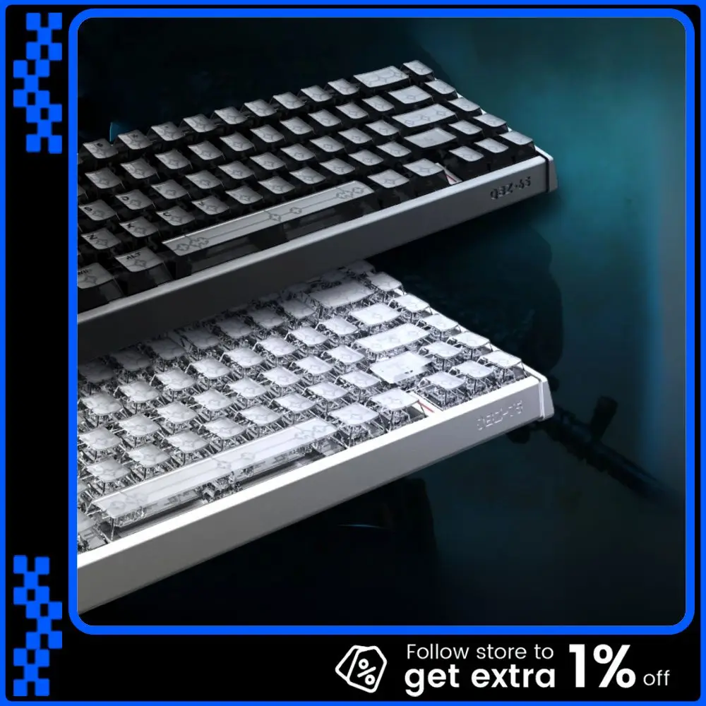 

New IPI QBZ Magnetic Switch Wired Keyboard 65keys Mechanical Keyboard Dual 8k All Aluminum RGB Gaming FPS SOCD keyboards Gift