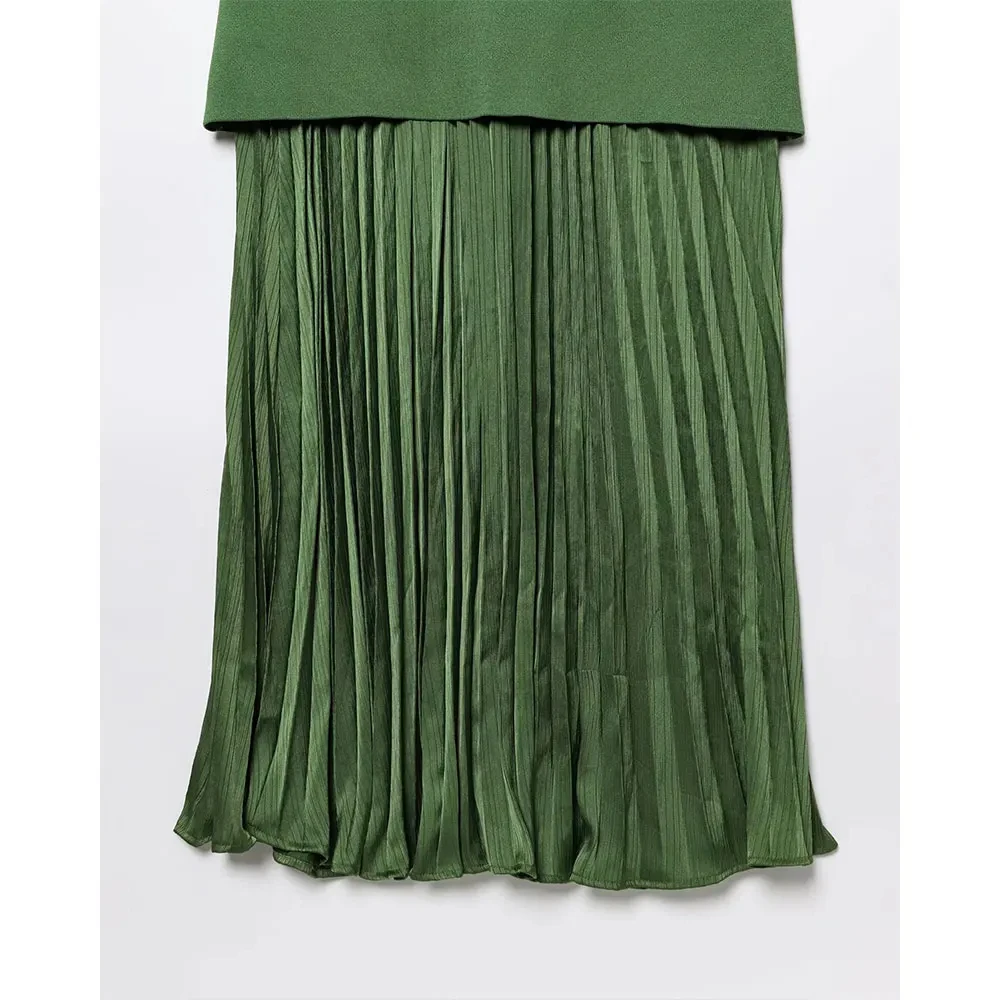 SANSHENGDress Pullover O-Neck Sleeveless Female Chic Lady Knitwear DressesStylish versatile slim-fitting and casual unique desig