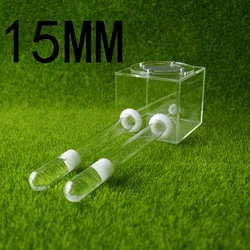 7x7x7cm Two Test Tubes Ant Nest Simple Acrylic Nest 15mm OD Test Tubes Extra Large Capacity Waste Area