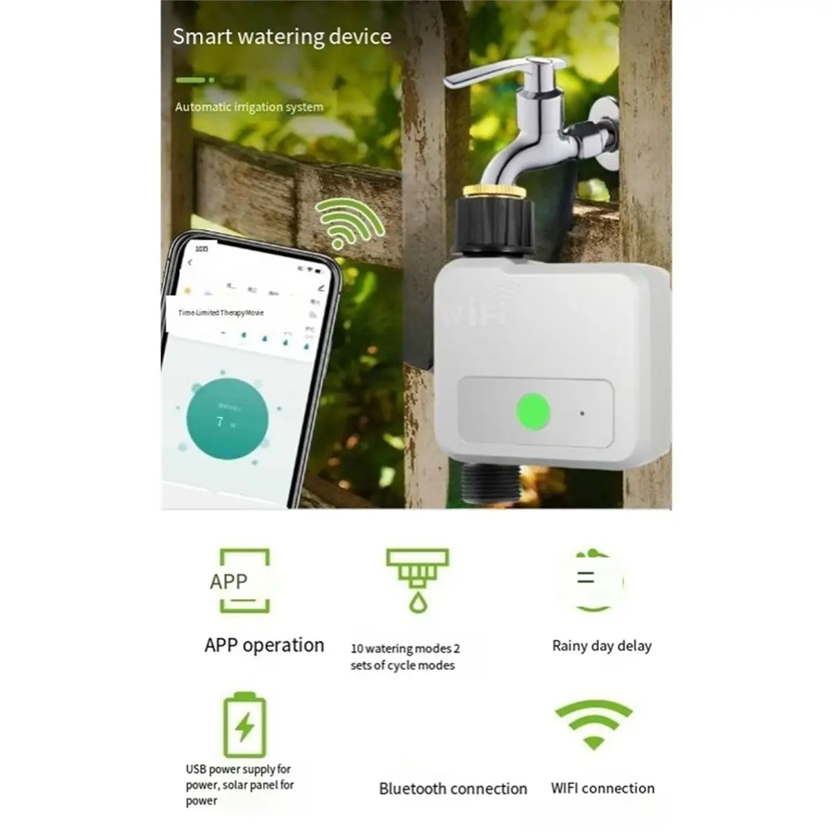 

WIFI Smart Tuya Таймер полива сада Автоматический таймер посыпки воды Клапан Система полива орошения для резьбы
