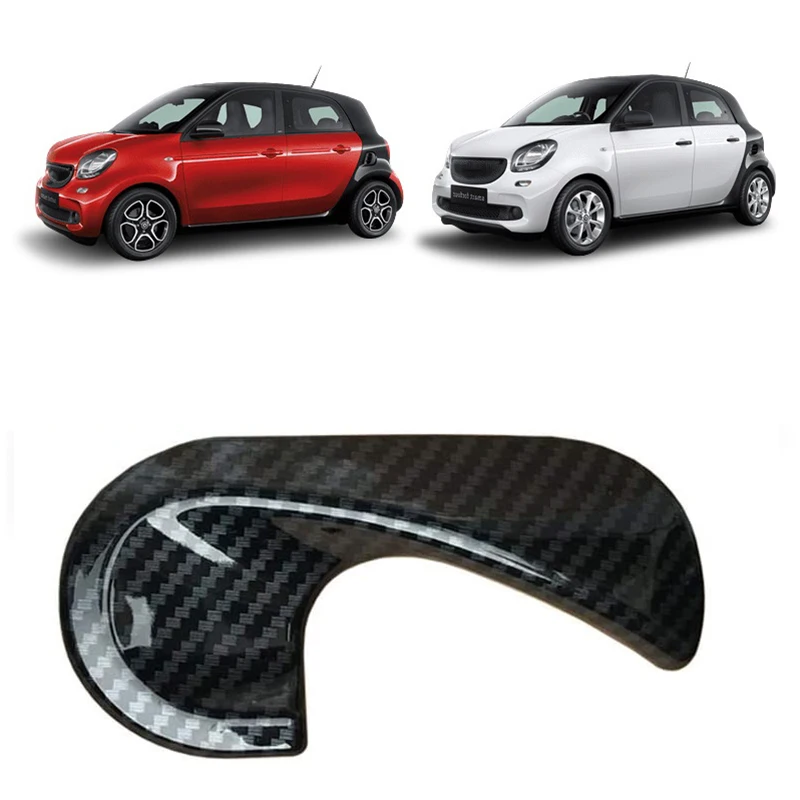 Car Carbon Fiber Interior Door Handle Buckle Decorative for Benz Smart 453 Fortwo Forfour 2015-2020 Accessories