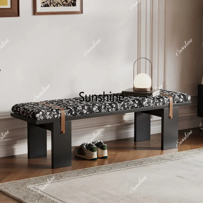 Clothing store break Long strip shoe change stool Fitting room Long strip stool