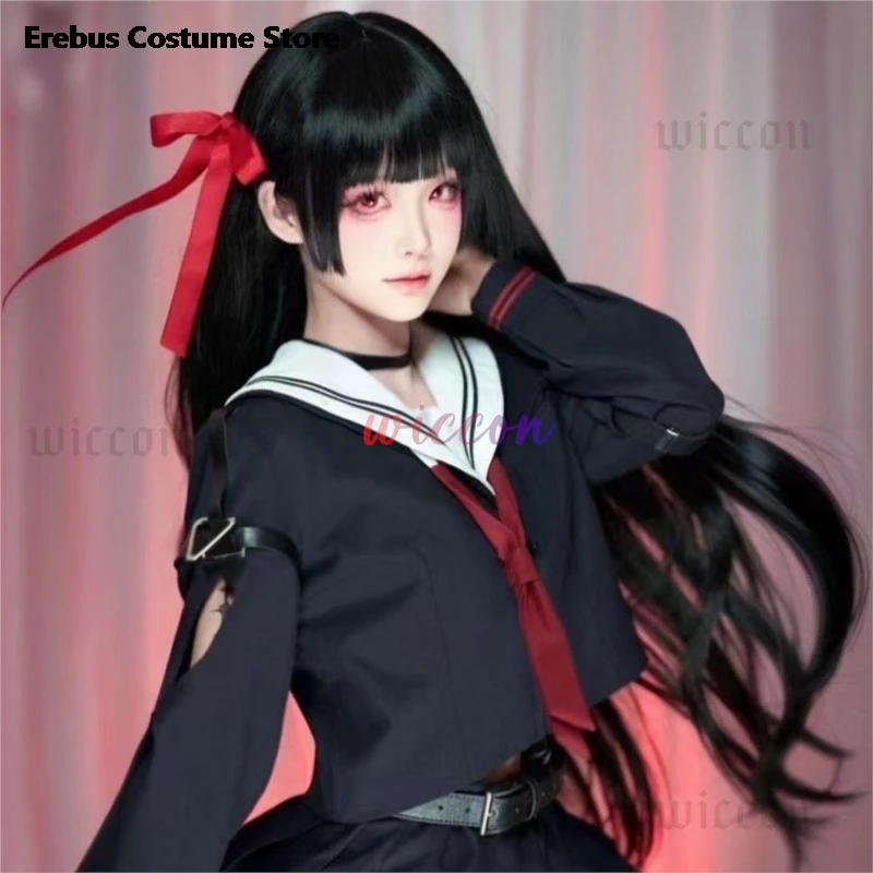 Хэллоуин игра WuWa Wuthering Wave Chisa косплей костюм JK школьная форма топ юбка парик костюм для взрослых аниме событие женские наряды