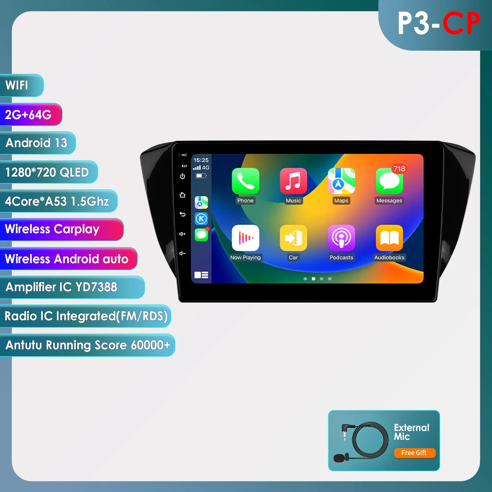 Voor Skoda Superb 3 2015 - 2019 Carplay Android Auto 2Din Auto Headunit Autoradio Autoradio Multimedia Stereo Auto Intelligent Systems AI Voice 4G WiFi 8 Core Plug&Play Head Unit Automotive Monitor